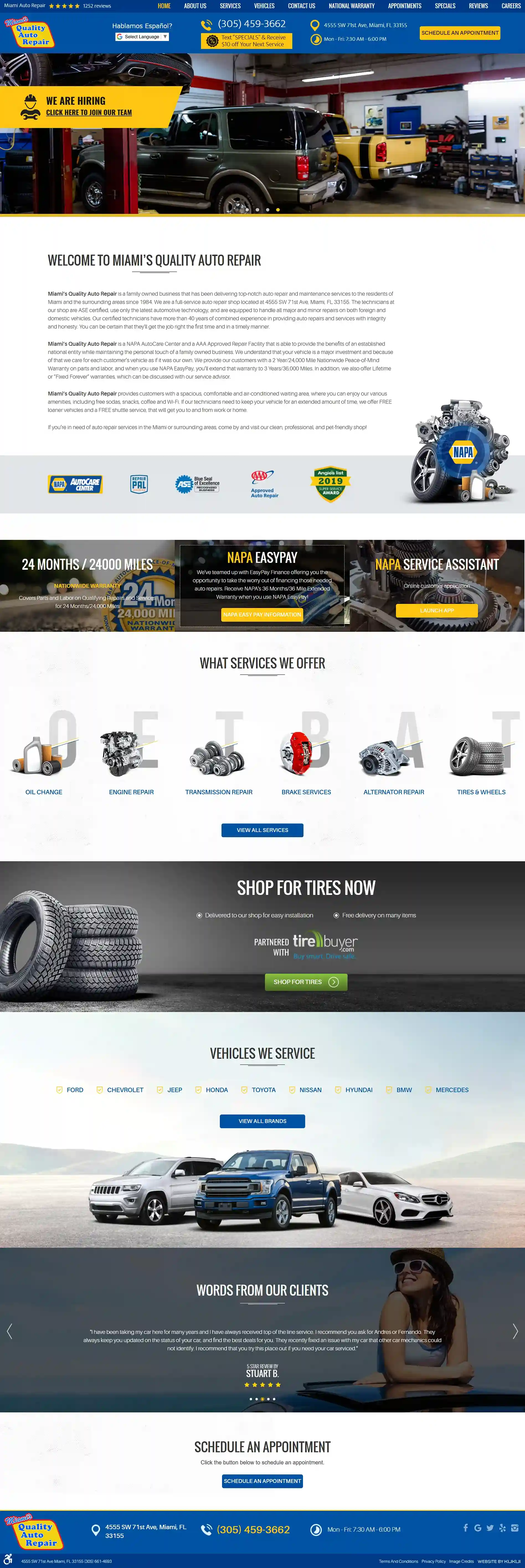 Auto Repair Websites — website designed and developed by Your Firm Growth