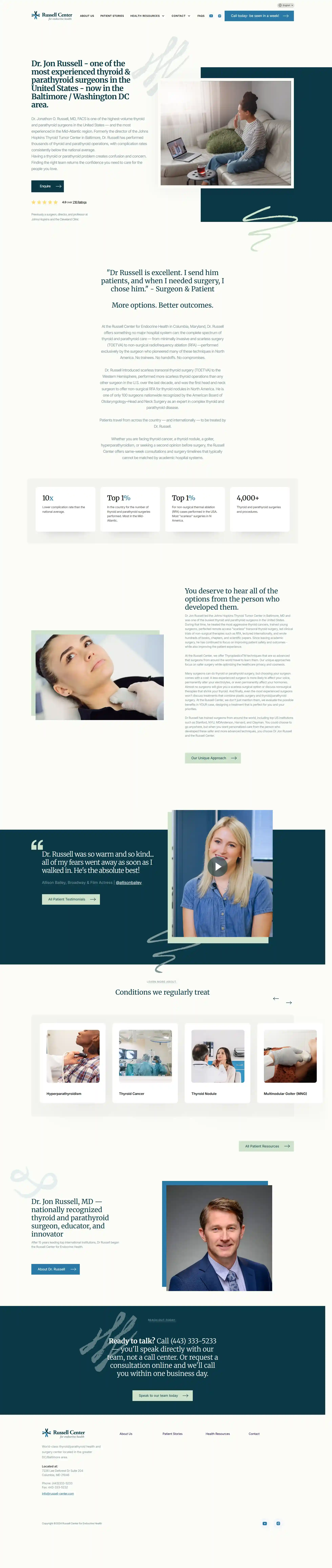 Doctor & Clinic Websites — website designed and developed by Your Firm Growth